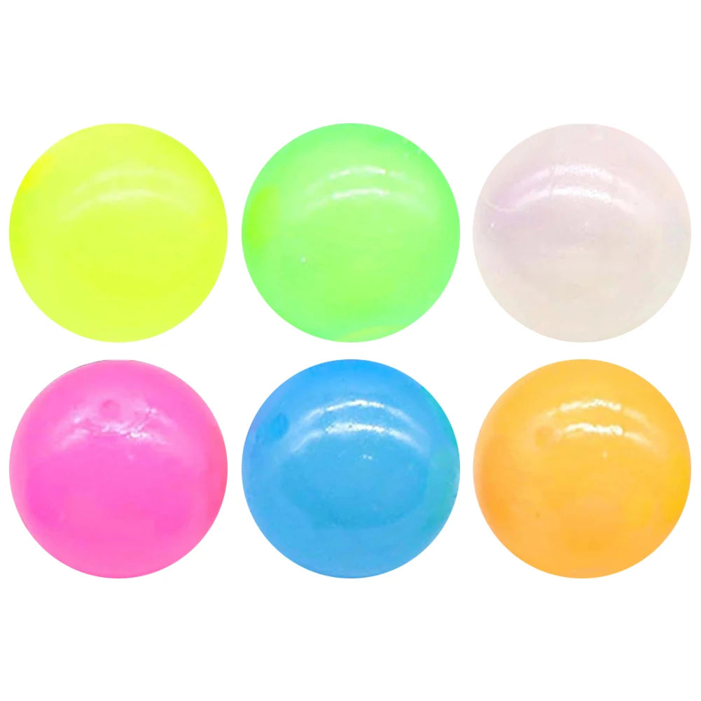 6/12/16PCS Glow in The Dark Sticky Balls