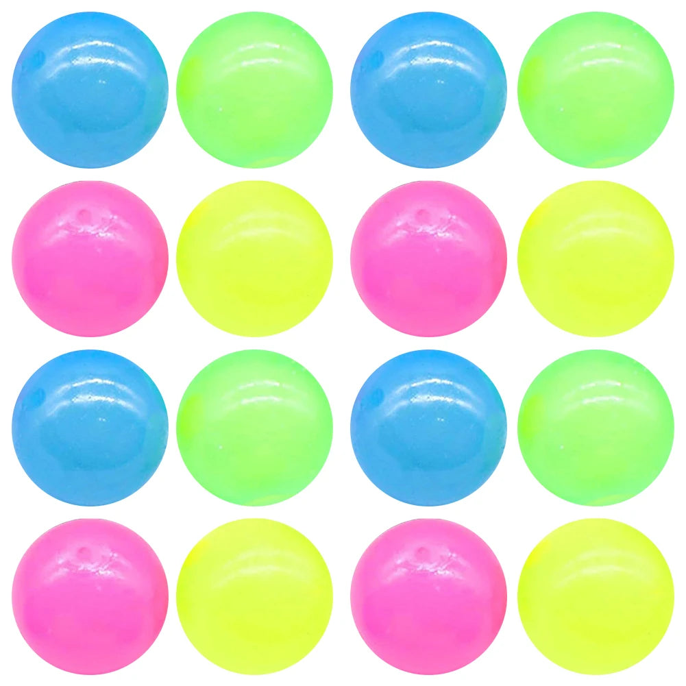 6/12/16PCS Glow in The Dark Sticky Balls