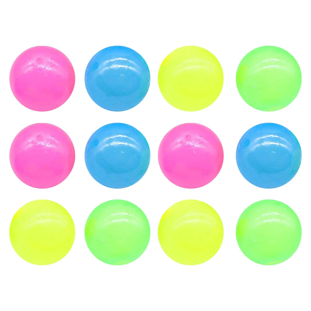 6/12/16PCS Glow in The Dark Sticky Balls
